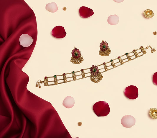 Multicolor Kamala Choker Set