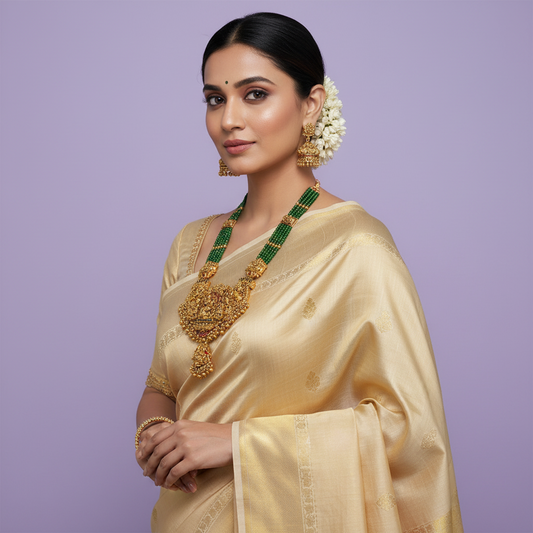 Green Sri Temple Jewelry Set