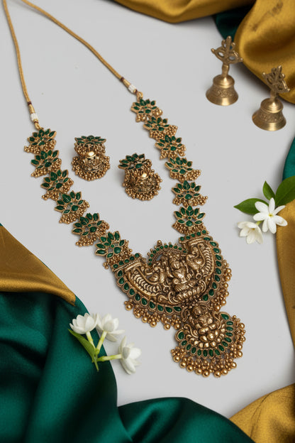 Emerald Laya Temple Necklace Set