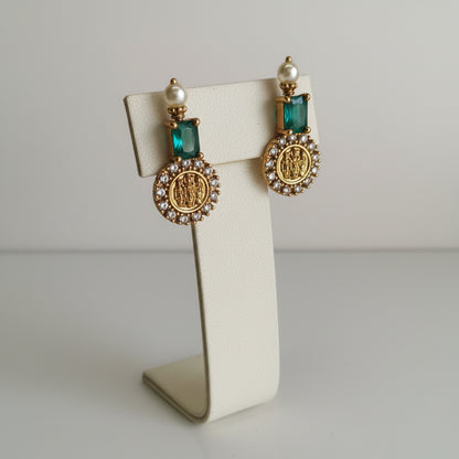 Multicolor Manaswini Coin Necklace Set