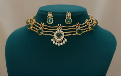 Green Navya Choker Set