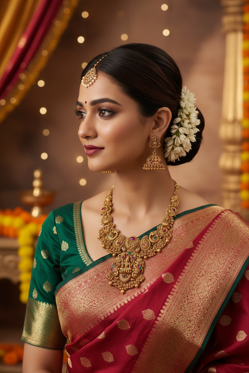 Golden Meera necklace Set