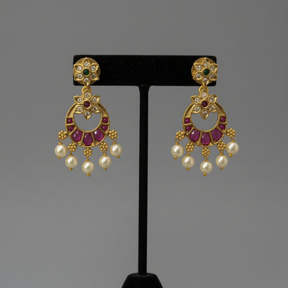 Pink Vedika Long Necklace Set