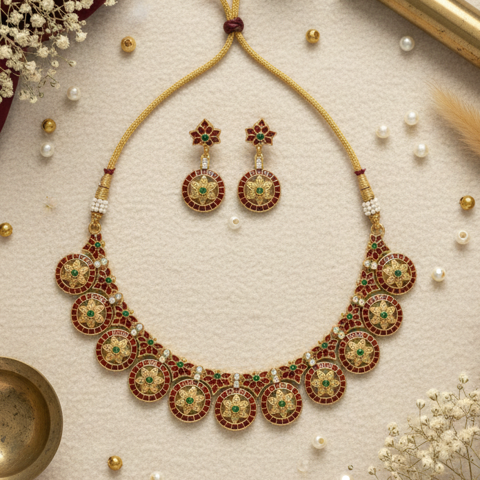 Multicolor Amulya Necklace set