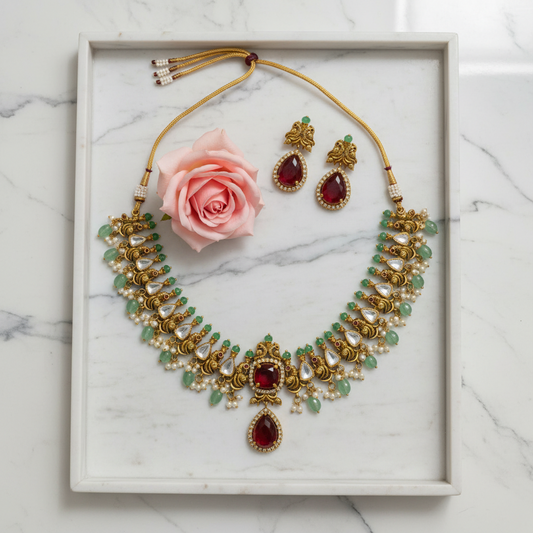 Multicolor Aanya Necklace set