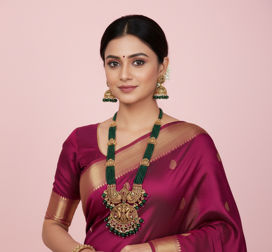 Green Siddhiksha Necklace Set