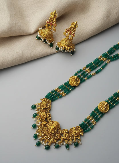 Green Rama Temple Jewelry Set