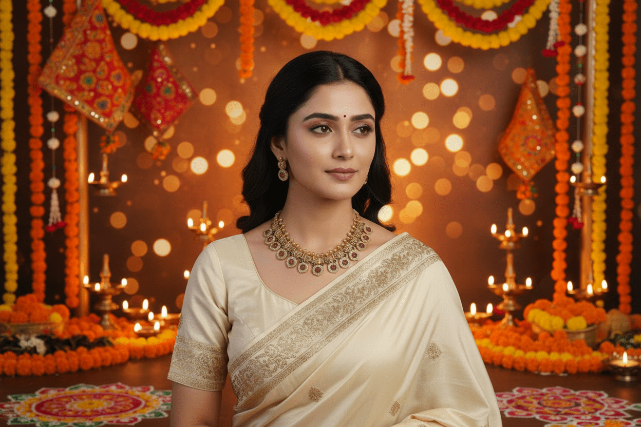 Golden Agastya Necklace Set