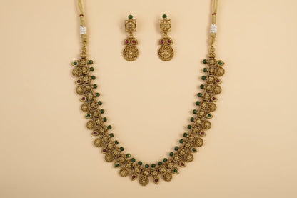 Golden Haniya Combo Coin Necklace Set