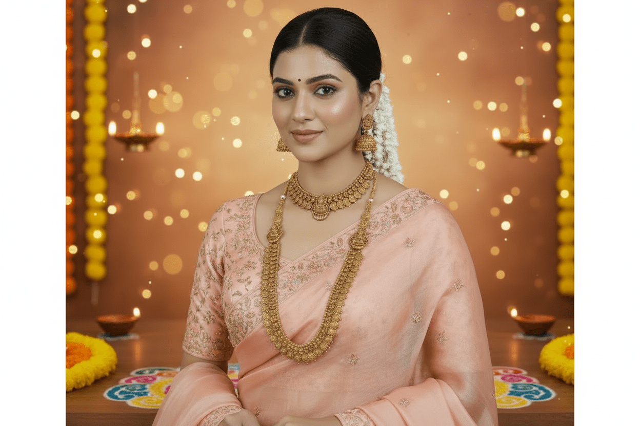 Golden Shivani Combo Coin Necklace Set