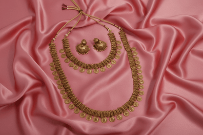 Golden Shyla Combo Coin Necklace Set