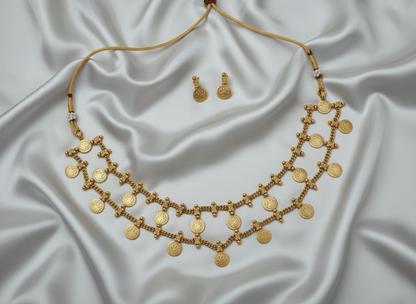 Golden Sita Layered Coin Choker Set