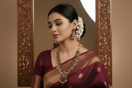 Multicolor Isha Lotus Necklace Set