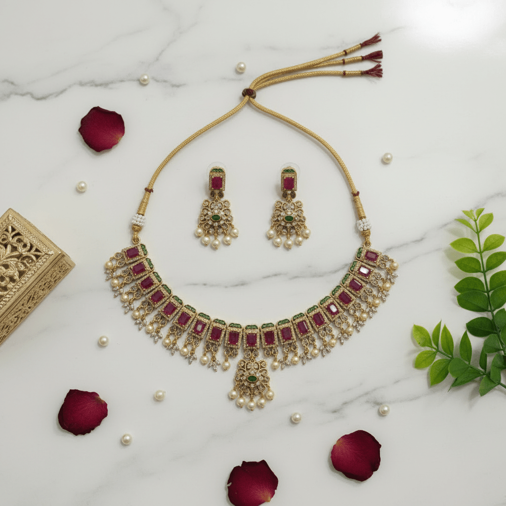 Multicolor Pritha Necklace set