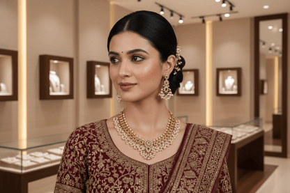 Pink Lalita Guttapusalu Necklace Set