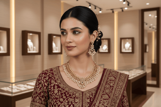 Pink Lalita Guttapusalu Necklace Set