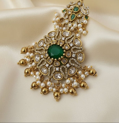 White Aadhya Elephant Choker Set